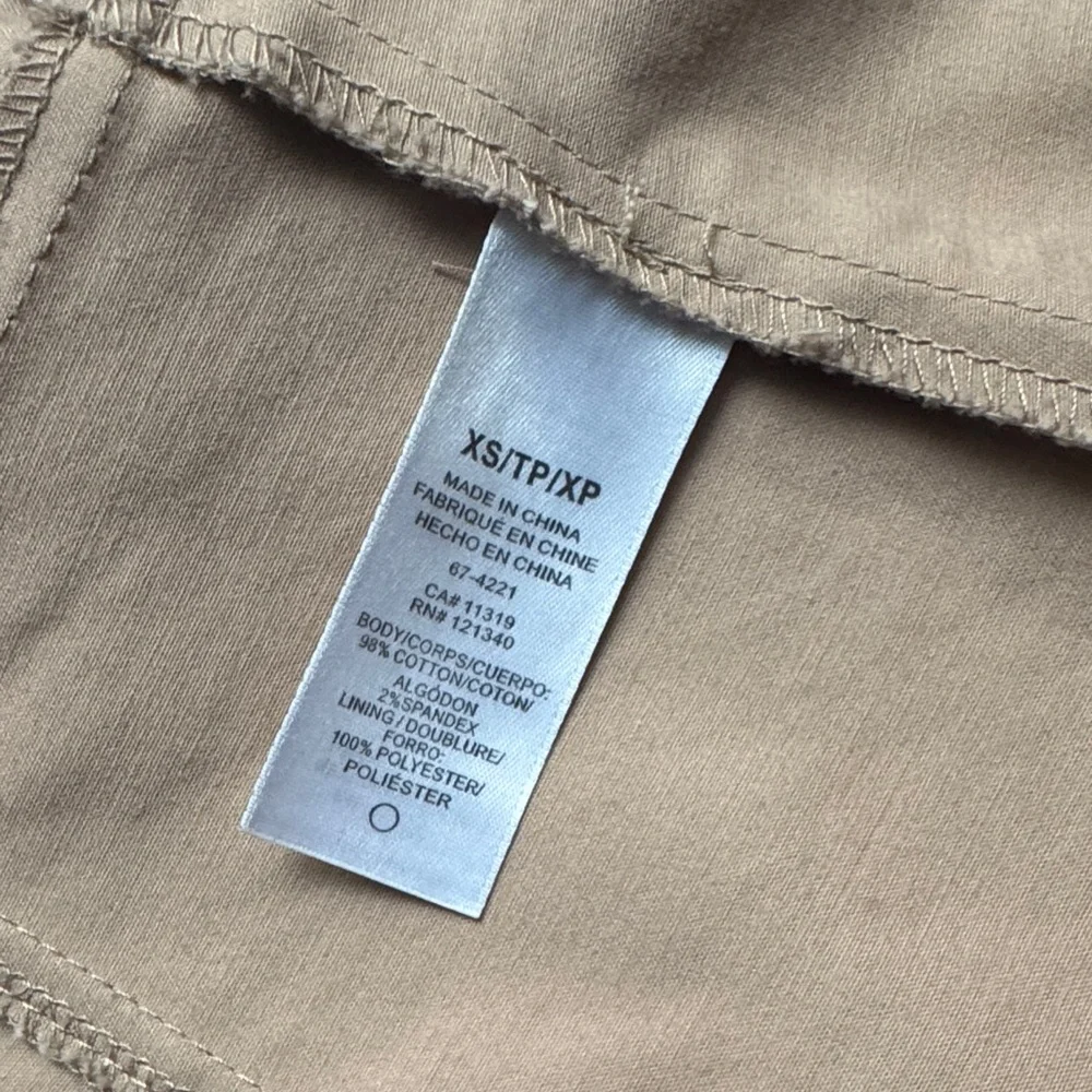 Dynamite Tan Military-Style Women's Jacket with Gold Buttons XS like new